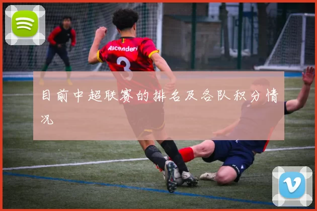 目前中超联赛的排名及各队积分情况