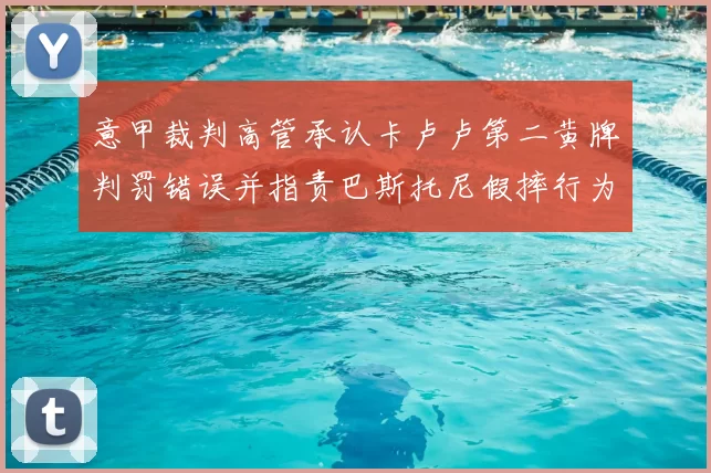 意甲裁判高管承认卡卢卢第二黄牌判罚错误并指责巴斯托尼假摔行为