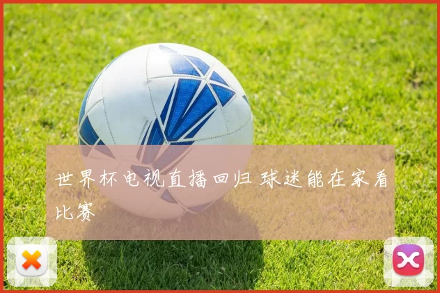 世界杯电视直播回归 球迷能在家看比赛