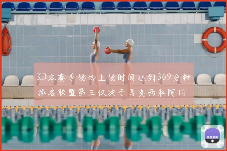 KD本赛季场均上场时间达到369分钟排名联盟第三仅次于马克西和阿门